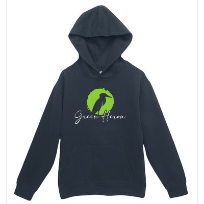 Green Heron Bird Watching Birder Bird Watcher Urban Pullover Hoodie