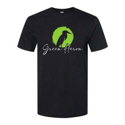 Green Heron Bird Watching Birder Bird Watcher Softstyle CVC T-Shirt