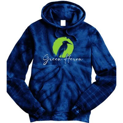 Green Heron Bird Watching Birder BirdWatcher Tie Dye Hoodie