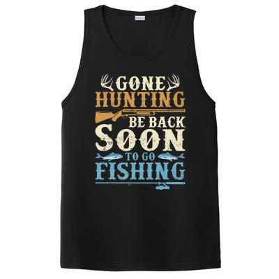 Gone Hunting Be Back Soon To Go Fishing Hunter Season PosiCharge Competitor Tank