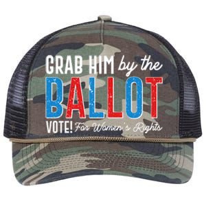 Grab Him By The Ballot Vote For Womens Rights Retro Rope Trucker Hat Cap