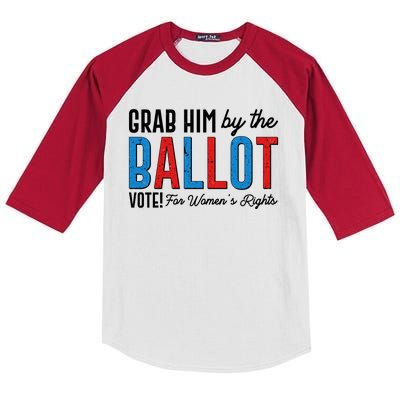 Grab Him By The Ballot Vote For Womens Rights Kids Colorblock Raglan Jersey