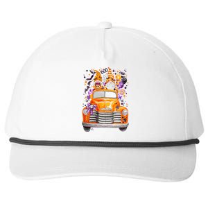 Gnome Halloween Boo Truck Snapback Five-Panel Rope Hat