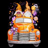 Gnome Halloween Boo Truck Drawstring Bag