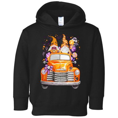 Gnome Halloween Boo Truck Toddler Hoodie