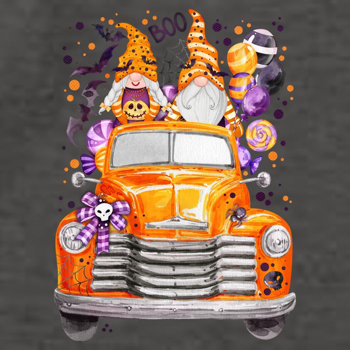 Gnome Halloween Boo Truck Vector Backpack