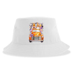 Gnome Halloween Boo Truck Sustainable Bucket Hat