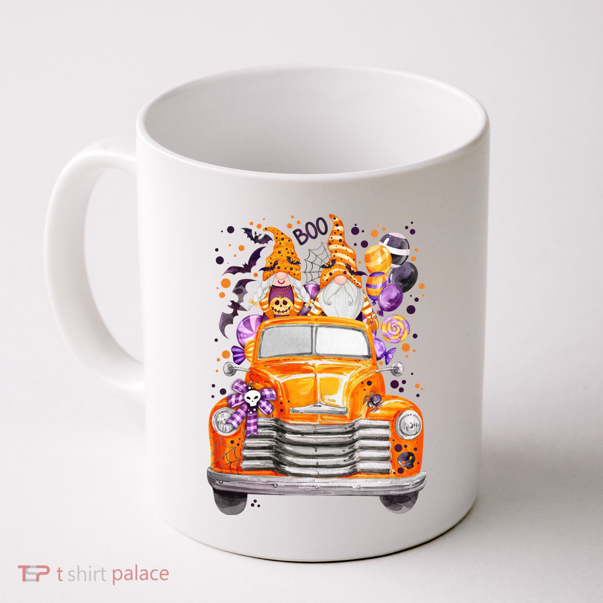 Gnome Halloween Boo Truck Mug