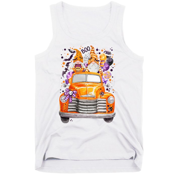 Gnome Halloween Boo Truck Tank Top