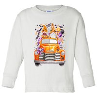 Gnome Halloween Boo Truck Toddler Long Sleeve Shirt