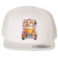 Gnome Halloween Boo Truck Wool Snapback Cap