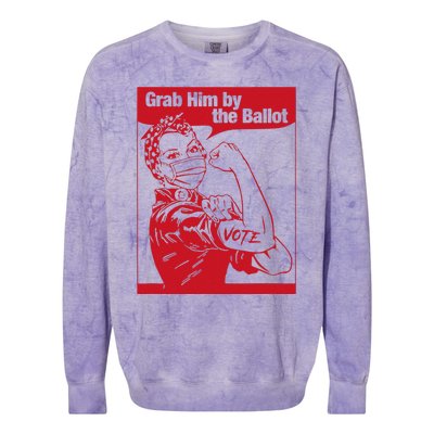 Grab Him By The Ballot Colorblast Crewneck Sweatshirt