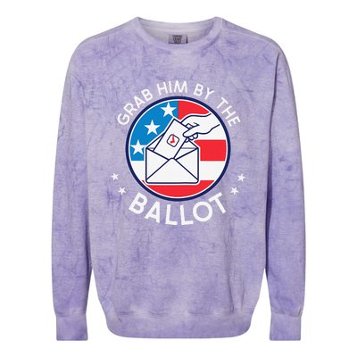 Grab Him By The Ballot Colorblast Crewneck Sweatshirt