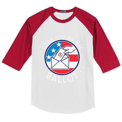 Grab Him By The Ballot Kids Colorblock Raglan Jersey