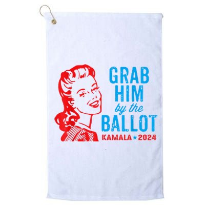 Grab Him By The Ballot Kamala 2024 Funny Harris Election Platinum Collection Golf Towel