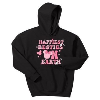 Groovy Happiest Besties On Earth Kids Hoodie