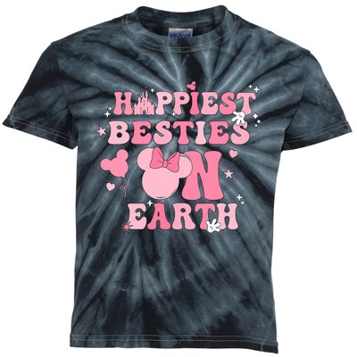 Groovy Happiest Besties On Earth Kids Tie-Dye T-Shirt