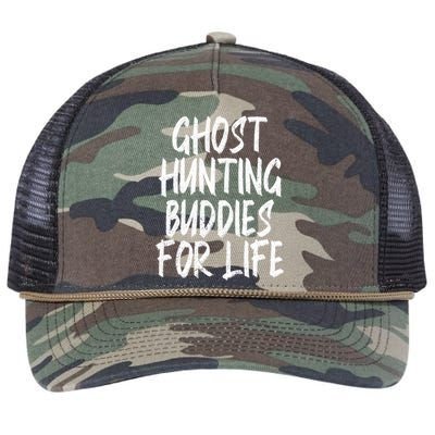 Ghost Hunting Buddies For Life Ghost Hunter Paranormal Gift Retro Rope Trucker Hat Cap