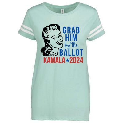 Grab Him By The Ballot Kamala Harris 2024 Enza Ladies Jersey Football T-Shirt