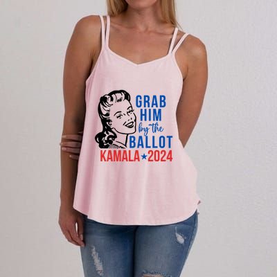 Grab Him By The Ballot Kamala Harris 2024 Women's Strappy Tank