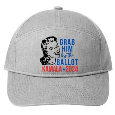 Grab Him By The Ballot Kamala Harris 2024 7-Panel Snapback Hat