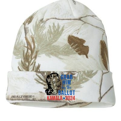 Grab Him By The Ballot Kamala Harris 2024 Kati Licensed 12" Camo Beanie