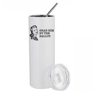 Grab Him By The Ballot Stainless Steel Tumbler