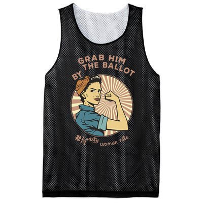 Grab Him By The Ballot Kamala Harris For President 2024 Mesh Reversible Basketball Jersey Tank