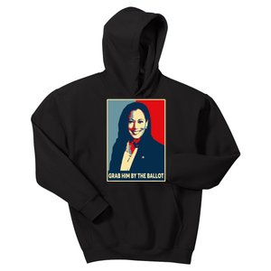 Grab Him By The Ballot 2024 Kamala Harris For President 47th Kids Hoodie