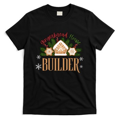 Gingerbread House Builder Xmas Christmas Cookie Baking T-Shirt