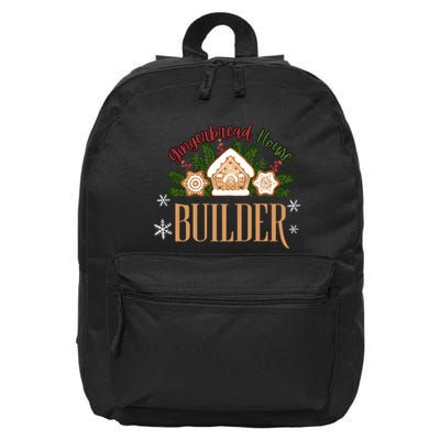 Gingerbread House Builder Xmas Christmas Cookie Baking 16 in Basic Backpack