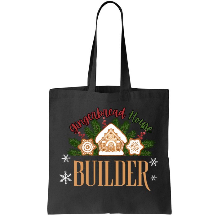 Gingerbread House Builder Xmas Christmas Cookie Baking Tote Bag