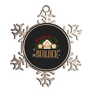 Gingerbread House Builder Xmas Christmas Cookie Baking Metallic Star Ornament