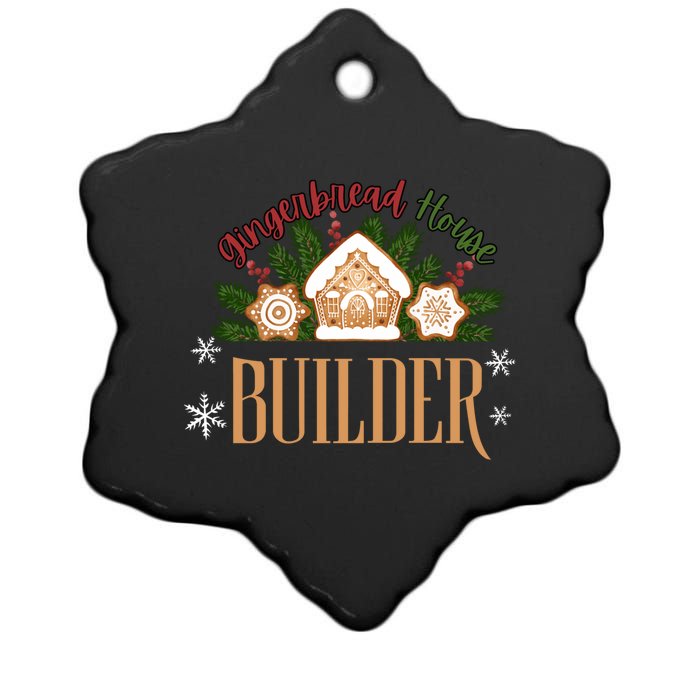 Gingerbread House Builder Xmas Christmas Cookie Baking Ceramic Star Ornament