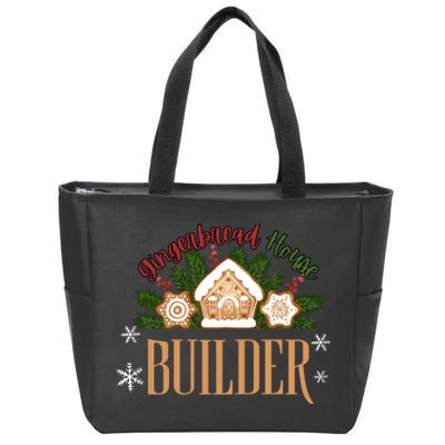 Gingerbread House Builder Xmas Christmas Cookie Baking Zip Tote Bag