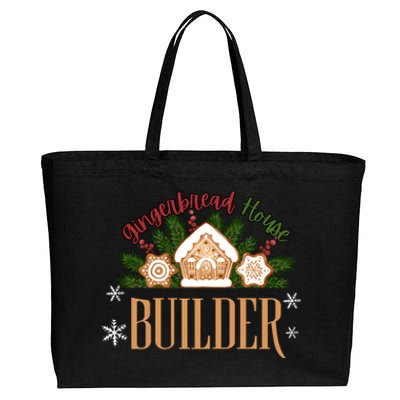 Gingerbread House Builder Xmas Christmas Cookie Baking Cotton Canvas Jumbo Tote