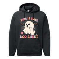 Groovy Halloween Boo Ghost Costume This Is Some Boo Sheet Performance Fleece Hoodie