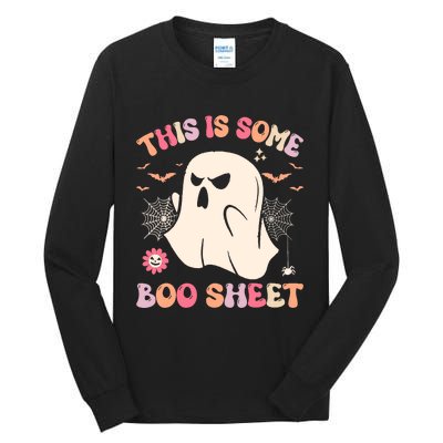 Groovy Halloween Boo Ghost Costume This Is Some Boo Sheet Tall Long Sleeve T-Shirt