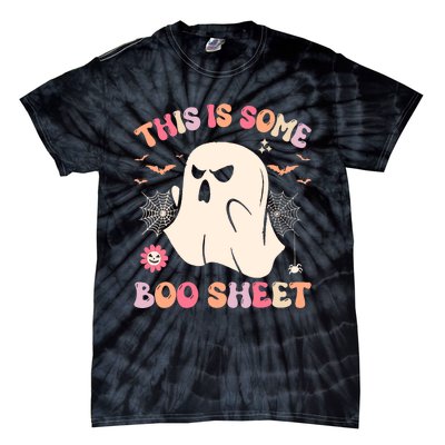 Groovy Halloween Boo Ghost Costume This Is Some Boo Sheet Tie-Dye T-Shirt