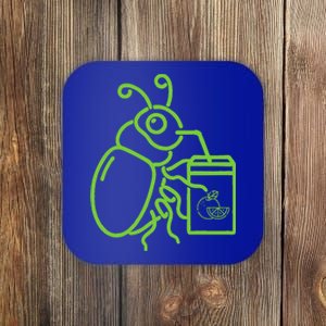 Green Halloween Beetle Drink Juice Coaster