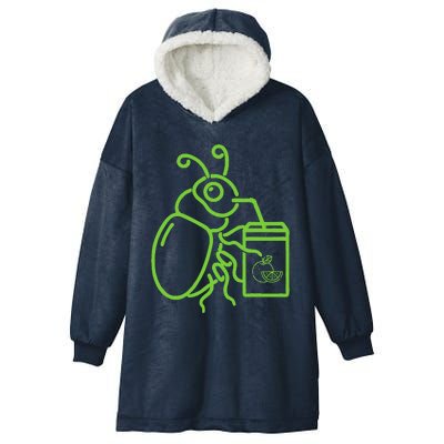 Green Halloween Beetle Drink Juice Hooded Wearable Blanket