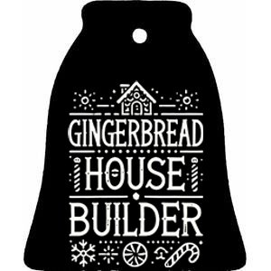 Gingerbread House Builder Xmas Christmas Cookie Baking Ceramic Bell Ornament