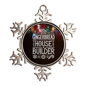 Gingerbread House Builder Xmas Christmas Cookie Baking Metallic Star Ornament