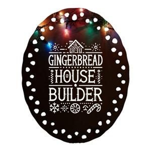 Gingerbread House Builder Xmas Christmas Cookie Baking Ceramic Oval Ornament