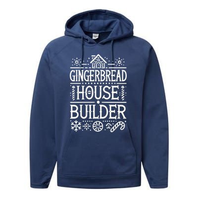 Gingerbread House Builder Xmas Christmas Cookie Baking Performance Fleece Hoodie