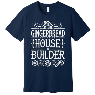 Gingerbread House Builder Xmas Christmas Cookie Baking Premium T-Shirt