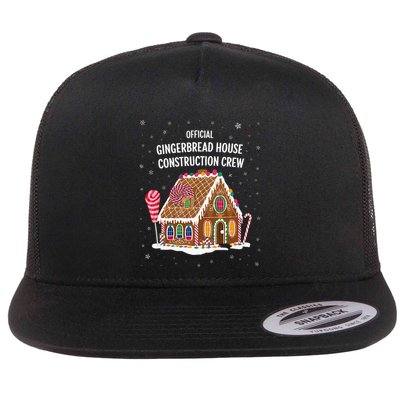Gingerbread House Construction Crew Cookie Baking Christmas Flatbill Hat