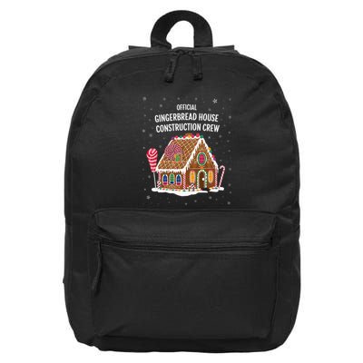 Gingerbread House Construction Crew Cookie Baking Christmas 16 in Basic Backpack
