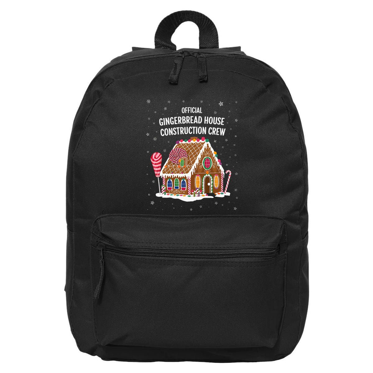 Gingerbread House Construction Crew Cookie Baking Christmas 16 in Basic Backpack