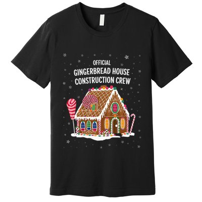 Gingerbread House Construction Crew Cookie Baking Christmas Premium T-Shirt